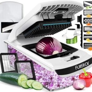 Fullstar The Original Pro Chopper - Vegetable Chopper and Spiralizer, Food Chopper with Container, Fruit Slicer, Kitchen Gadgets & Accessories, Home Essentials (All in 1, White)