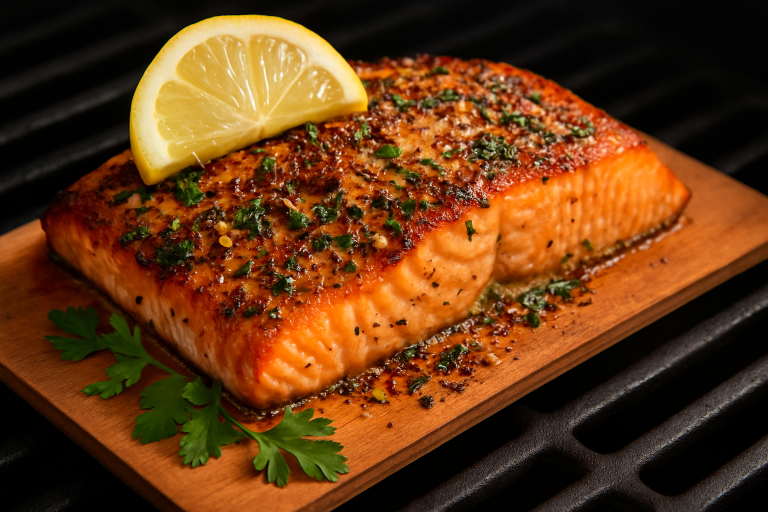 cedar plank salmon