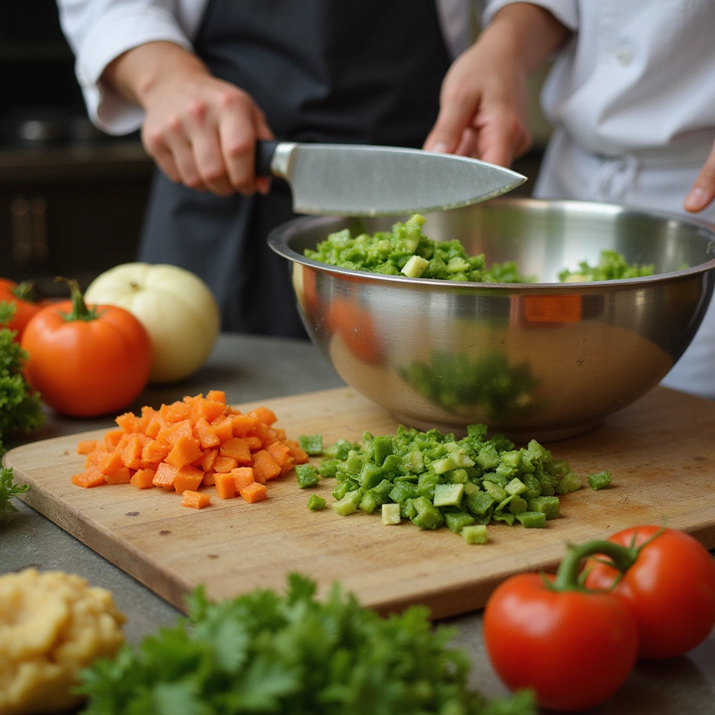 Mediterranean Chickpea Salad: Healthy, Colorful, and Full of Flavor - Step 2: Chop Vegetables