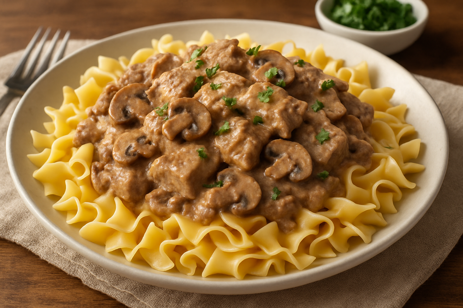 slow cooker beef stroganoff
