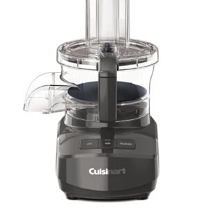 Cuisinart 9-Cup Continuous Feed Food Processor with Fine and Medium Reversible Shredding and Slicing Disc, Universal Blade, Continuous-Feed Attachment, and In-Bowl Storage (Gray)