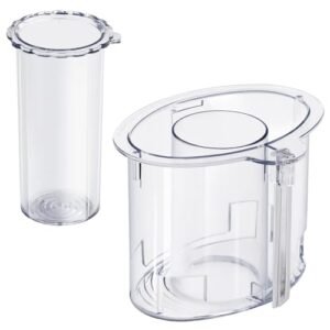 14-cup Large Pusher DLC-2014PT1 and Small Pusher DLC-2014SPT1-1, Compatible 4 Locking Tabs DLC-005AGTXT1 Bowl and DFP-14NWBCT1X Cover, Food Processor Parts Replacement Fits DFP-14 DLC-2014