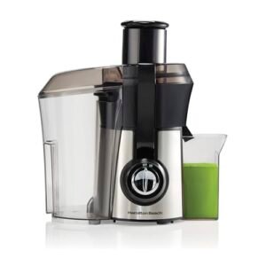 Hamilton Beach Juicer Machine, Big Mouth 3” Feed Chute for Whole Fruits and Vegetables, Easy to Clean, Centrifugal Extractor, Vegetable & Fruit Juicer, BPA Free, 800W Motor, Stainless Steel
