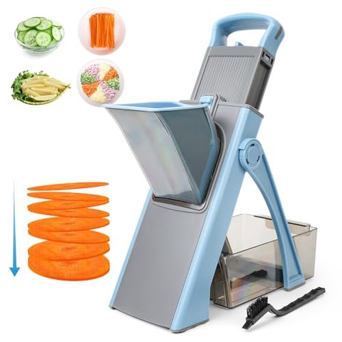 Upgrade Safe Mandoline Slicer Plus, Adjustable Potato Slicer, Vegetable Chopper Food Slicer, Fries Cutter, Veggie Salad Chopper Kitchen Chopping Artifact Christmas Gifts