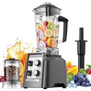 Blenders for Kitchen, Smoothie Blender with Timer - Countertop Blenders with 68oz Dishwasher-Safe Pitcher, Ice Crushing & Frozen Fruit, BPA Free
