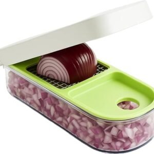 Vidalia Chop Wizard, Vegetable and Fruit Chopper with 2 Cup Base, Stainless Steel Blades, Dishwasher Safe