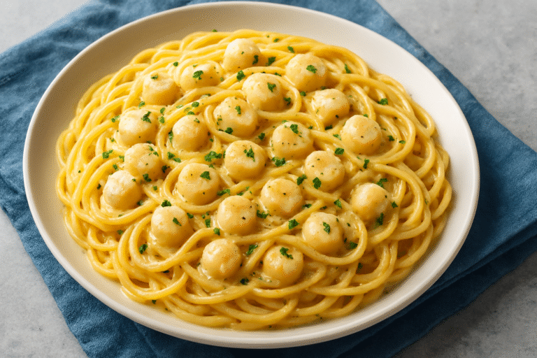 scallop pasta