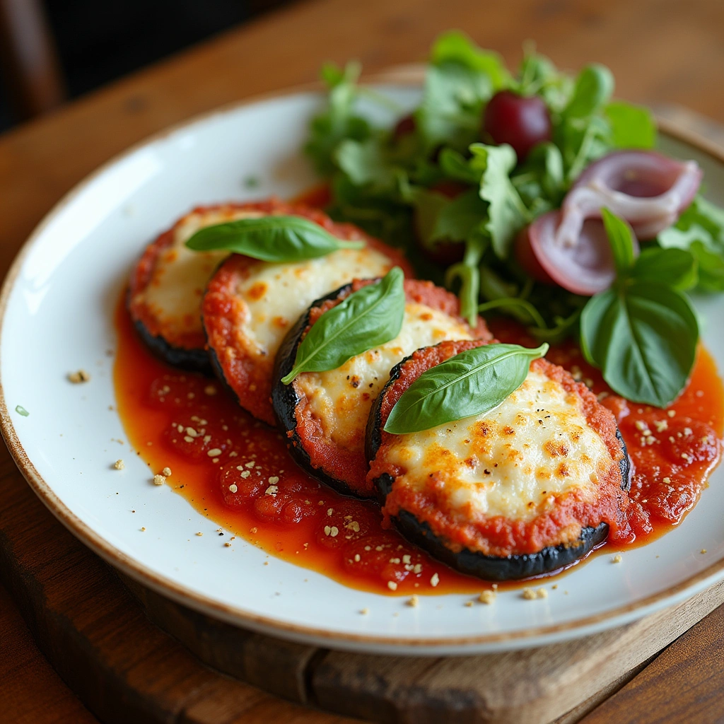 Crispy Baked Eggplant Parmesan: A Healthy Twist on a Timeless Italian Dish - Step 8: Serve and Garnish