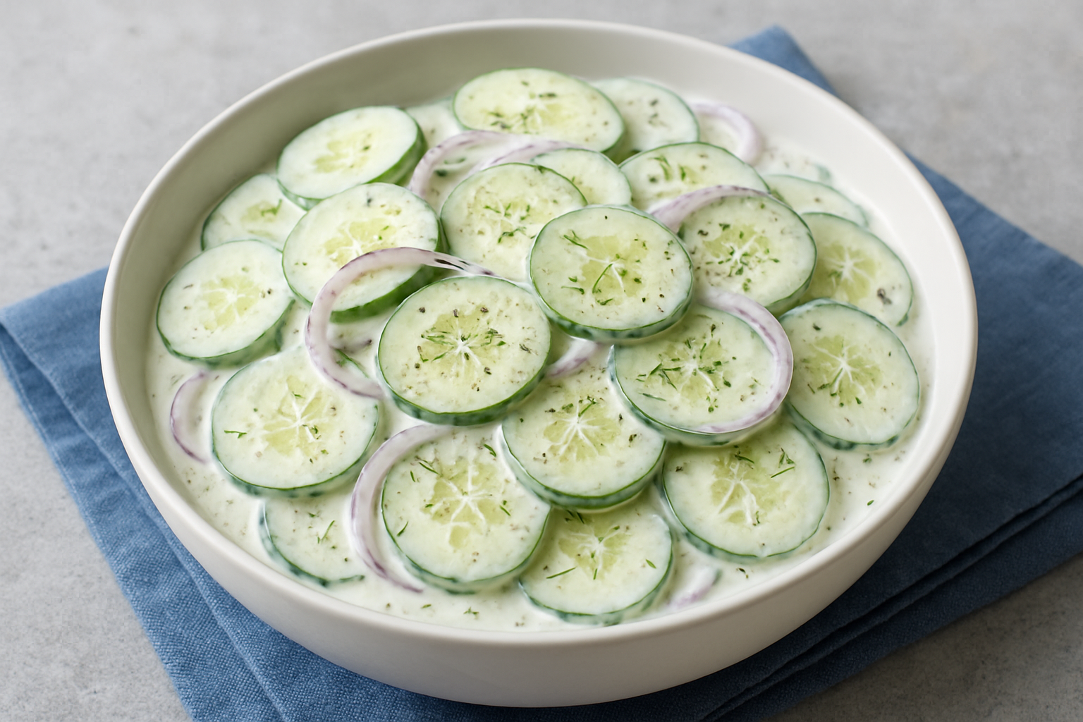 creamy cucumber salad
