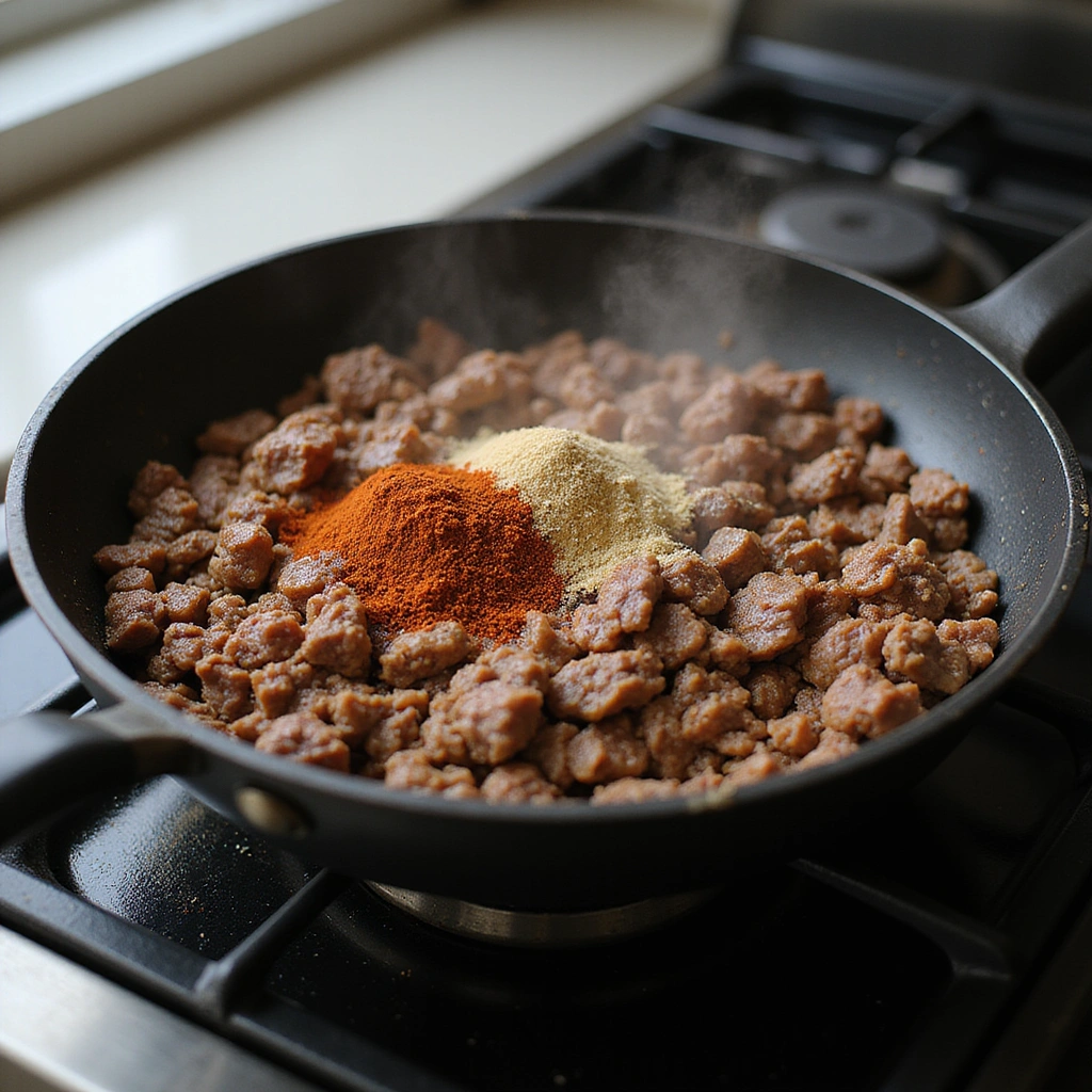 Easy Beef Tacos with Fresh Salsa: A Flavorful Mexican Fiesta - Step 2: Cook the Beef