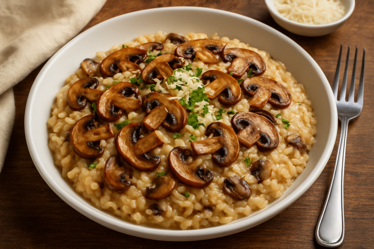 mushroom risotto