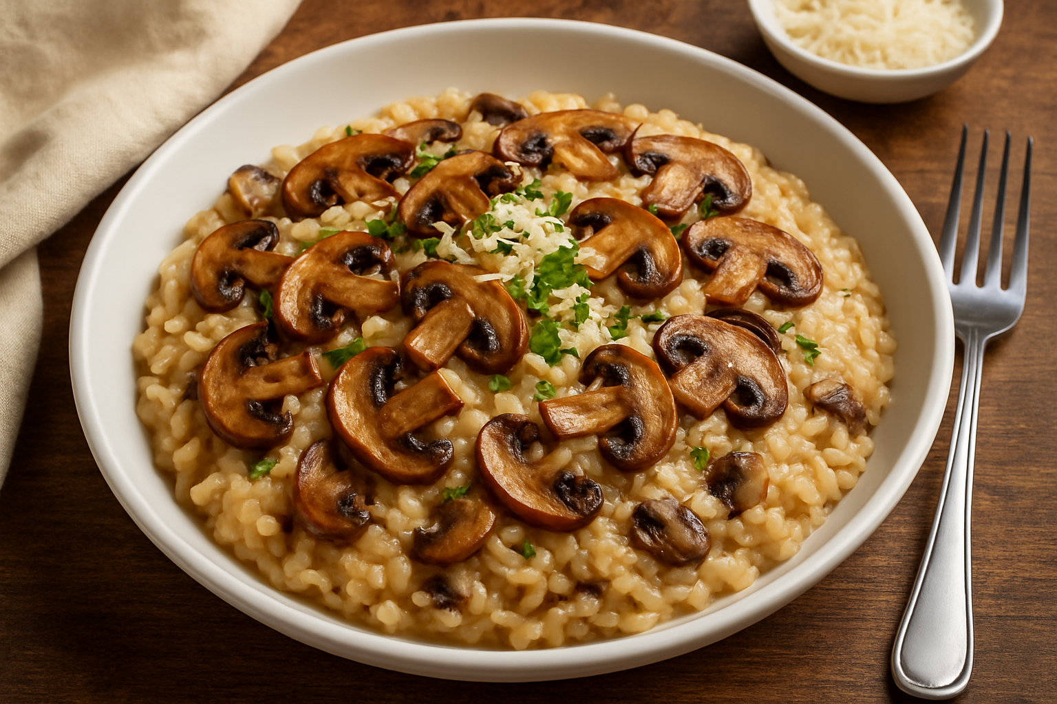mushroom risotto