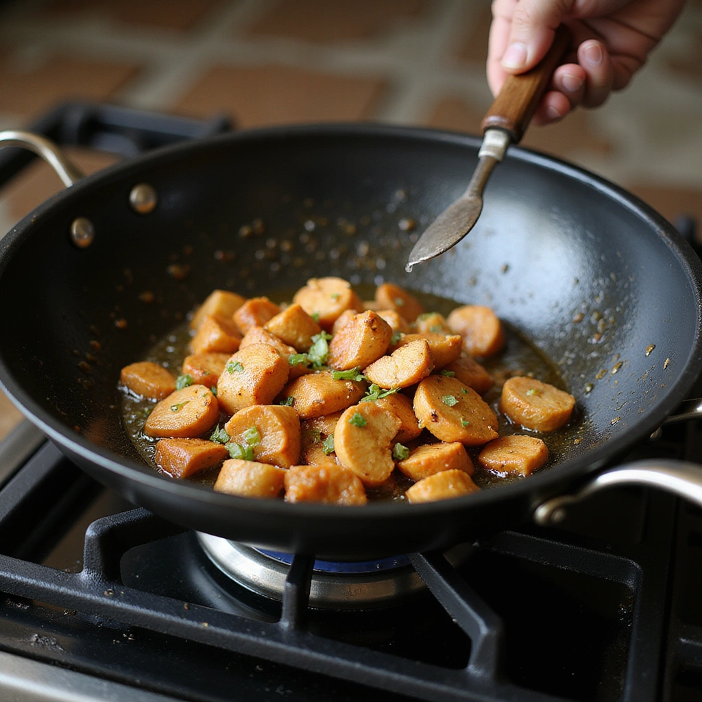 How to Make Savory Chicken and Broccoli Stir-Fry: A Quick Weeknight Dinner - Step 4: Heat the Wok