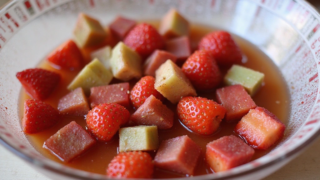 How to Make Spring Strawberry Rhubarb Oatmeal Bowls: Fresh, Nutritious Breakfast - Step 2: Macerate the Fruit