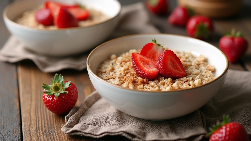 How to Make Spring Strawberry Rhubarb Oatmeal Bowls: Fresh, Nutritious Breakfast - Step 6: Assemble the Bowls