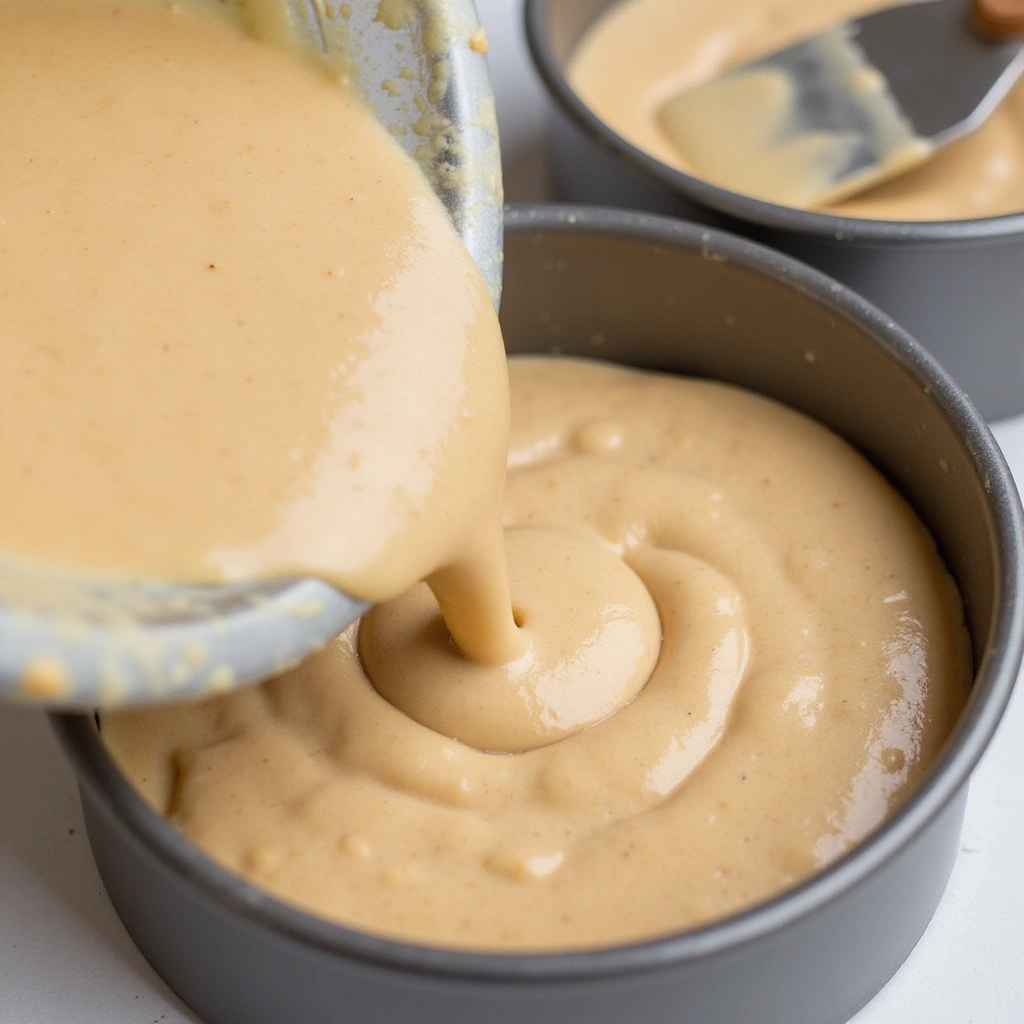 How to Make a Simple White Cake: Fluffy, Delicious, and Perfect for Any Occasion - Step 7: Pour Batter into Pans