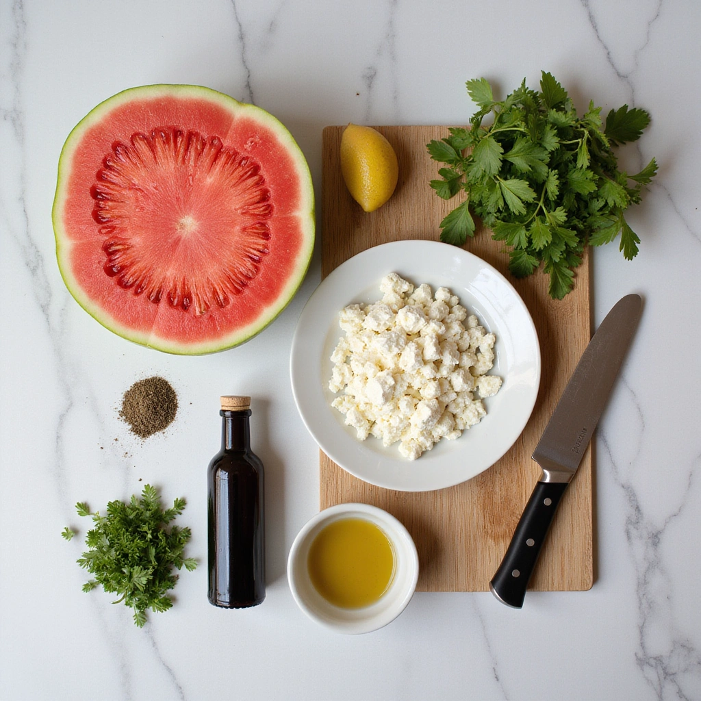 Refreshing Watermelon Feta Salad: The Ultimate Summer Treat - Step 1: Prepare Ingredients
