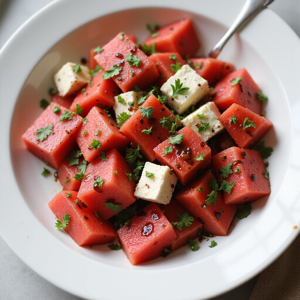 Refreshing Watermelon Feta Salad: The Ultimate Summer Treat - Step 8: Serve and Enjoy