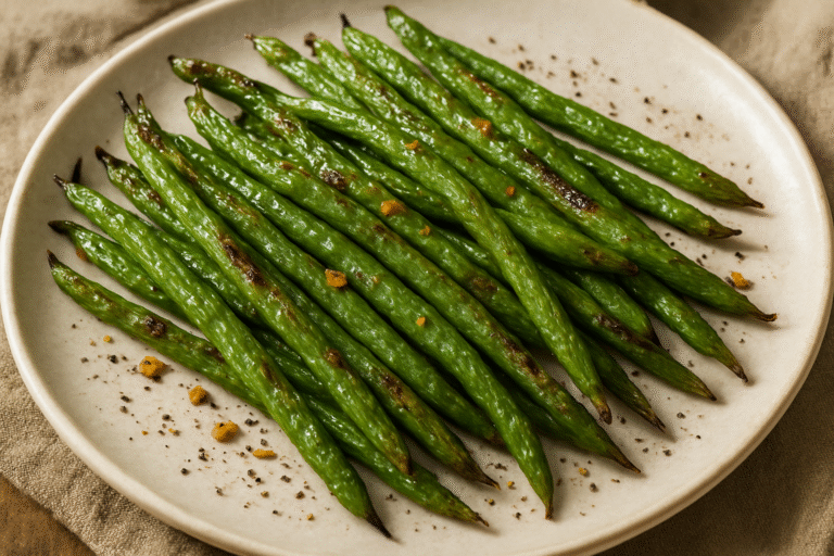 roasted green beans