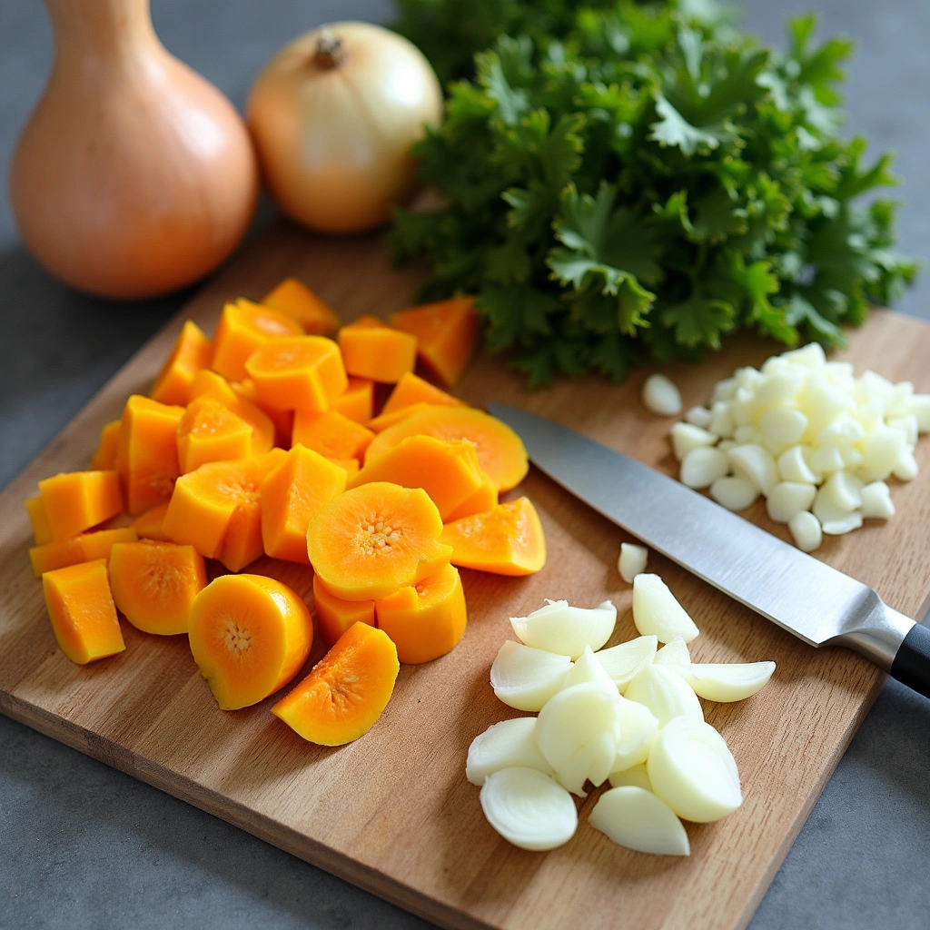 Savory Butternut Squash and Sage Soup: A Cozy Fall Favorite - Step 1: Prepare Ingredients