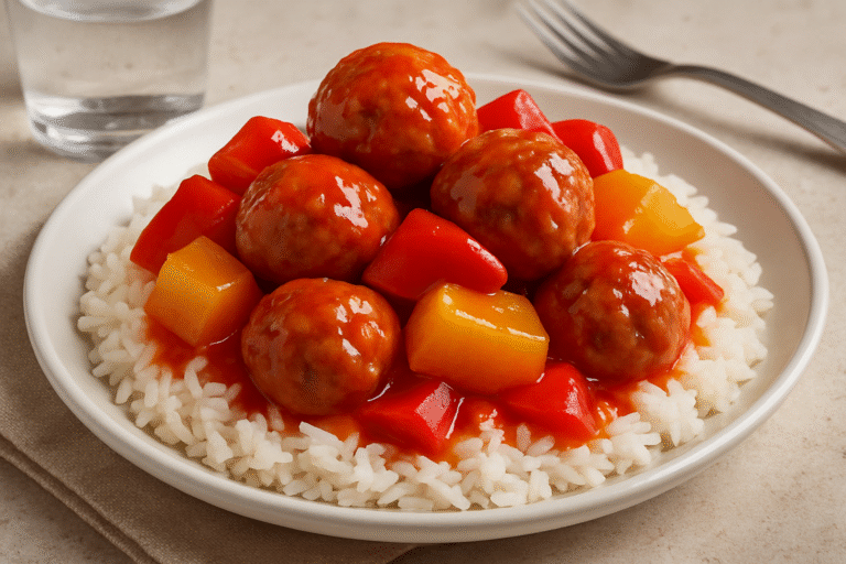 sweet and sour meatballs
