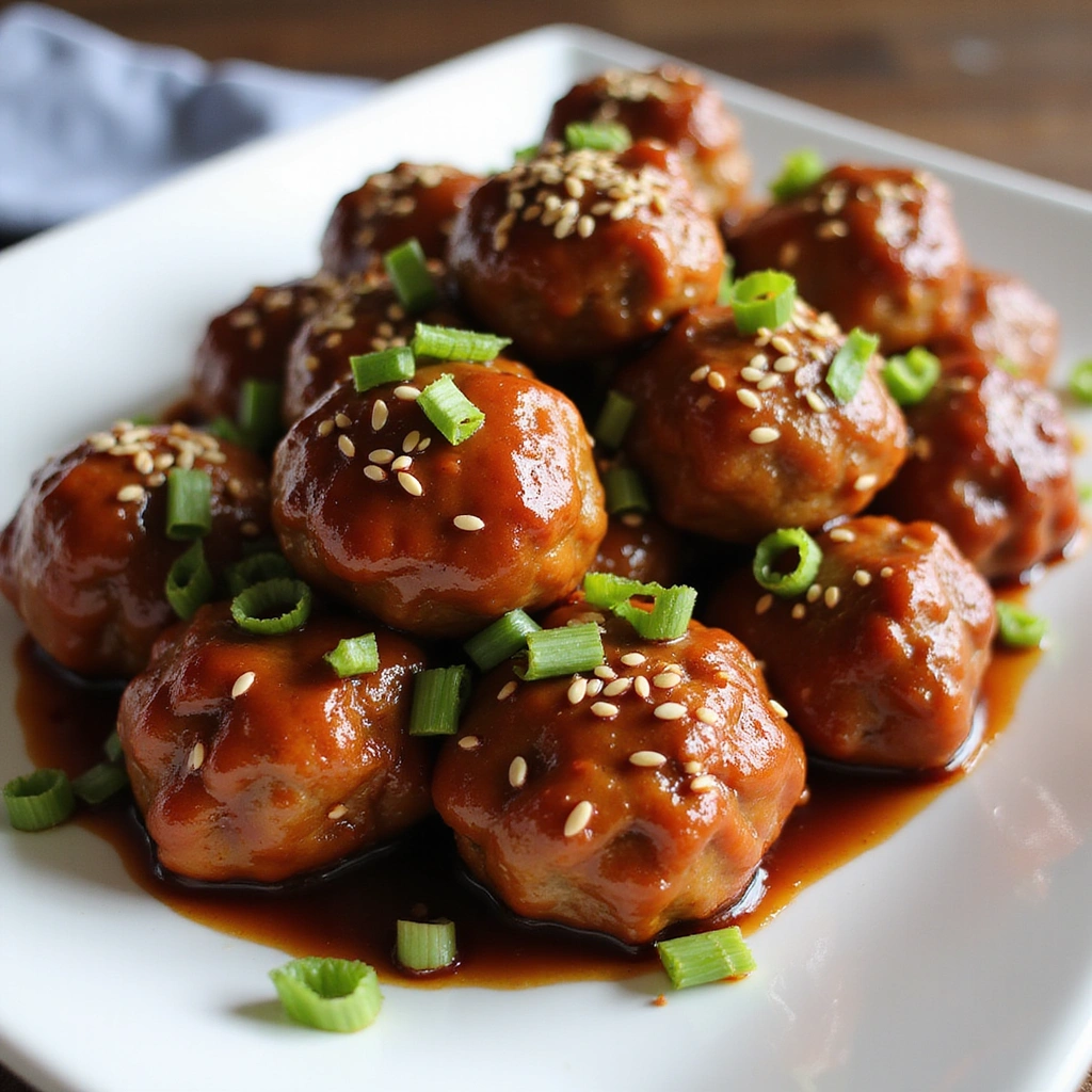 Sweet and Spicy Asian Glazed Meatballs: Perfect for Any Gathering - Step 7: Serve and Garnish
