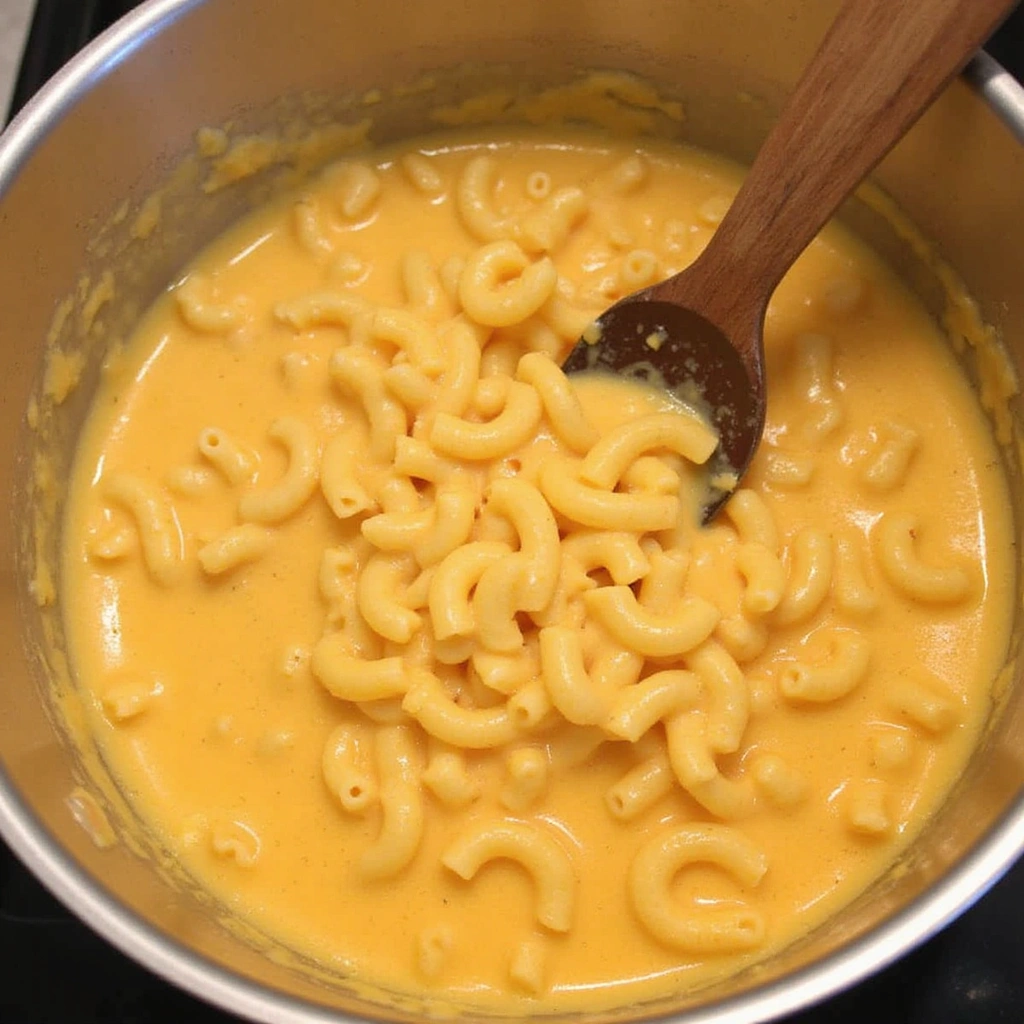 Ultimate Homemade Mac and Cheese: Cheesy, Creamy, and Delicious - Step 6: Combine Pasta and Cheese Sauce