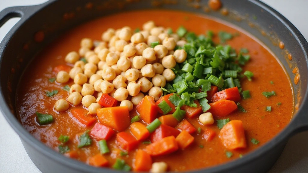 Vegan Chickpea Tikka Masala: Cozy Plant-Powered Dinner - Step 7: Add Chickpeas and Vegetables