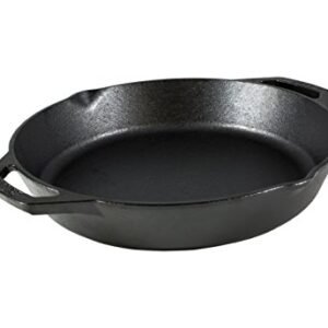Lodge 12 Inch Pre-Seasoned Cast Iron Skillet - Dual Assist Handles - Use in the Oven, on the Stove, on the Grill, or Over a Campfire - Black