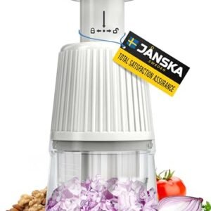 UltraChop Push Food & Vegetable Chopper, Heavy-Duty Stainless Steel Blades, Durable & Ergonomic Design, Veggie, Meat, Garlic Cutter, Slicer, Soft Non-Slip Grip, Home Essentials Kitchen Gadgets