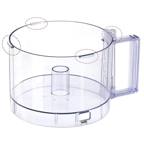 7 Cup Food Processor Work Bowl,FP-631AGTX-1 The bowl has 4 tabs along the upper rim of the workbowl for Cuisinart DLC-10 Series Cover DLC-117BGTXT1