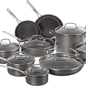 Cuisinart 17-Piece Cookware Set, Chef's Classic Nonstick Hard Anodized, 66-17