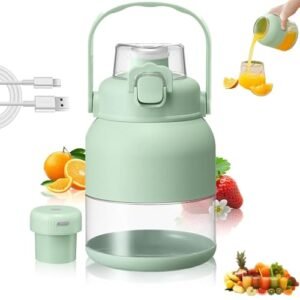 Portable Electric Citrus Juicer & Smoothie Blender,28 Oz On-the-Go Fresh Juice Maker,with Straw & 2 Lids, Mini Blender for Fruit, Lime Squeezer