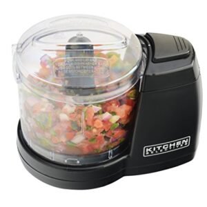 Kitchen Selectives Mini Chopper by Select Brands - Mini Electric Food Chopper for Kitchen Appliances - Features Dishwasher-Safe Parts - Chops, Minces & Dices - 1-1/2 Cups, Black