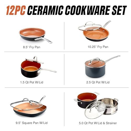 Gotham Steel 12 Pc Ceramic Cookware Set Review: A Cook's Essential for Your Kitchen - Image 2