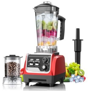 Blender for Smoothies with 1800 Watt Motor Powerful Countertop Blenders for Kitchen 70OZ Large Capacity Smoothie Blender and Grinder Combo for Ice Crush Frozen Drinks Puree (Red)