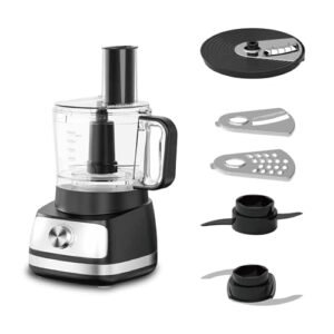 EMB IronBlade series 5-in-1 Food Processor, 1.5L Bowl, 4-Speed Control, Multi-Functional for Slicing, Shredding, Chopping, Kneading