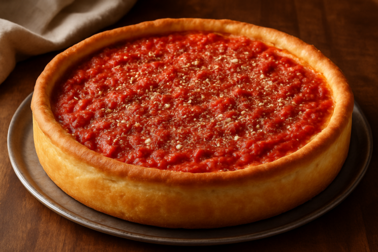 deep dish pizza