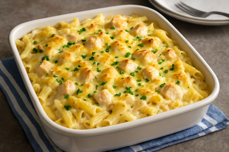 chicken alfredo bake