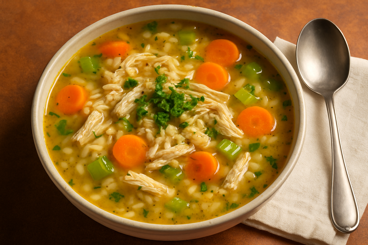 chicken rice soup