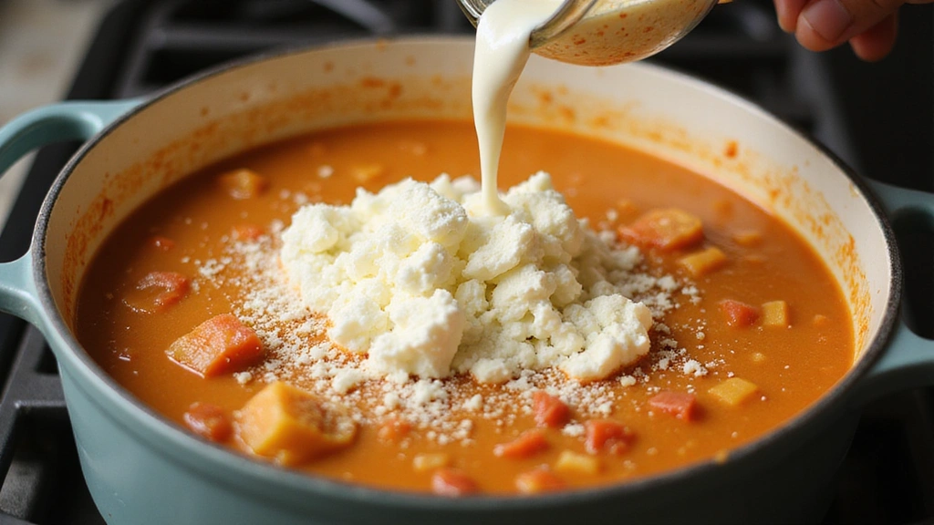 How to Make Delicious Lasagna Soup: A Comforting Twist on a Classic - Step 7: Incorporate the Cheeses