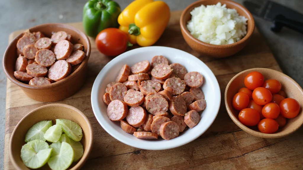 How to Make Delicious Smoked Sausage Skewers: A Perfect Grill Recipe - Step 1: Prepare Ingredients 1