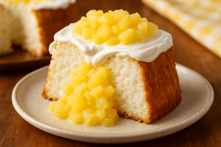 angel food cake with pineapple