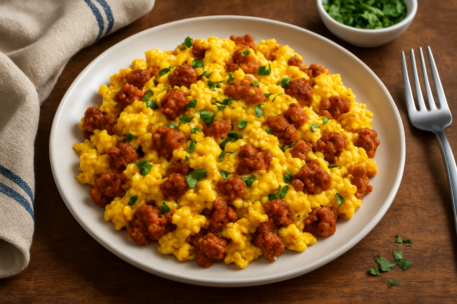 chorizo and eggs
