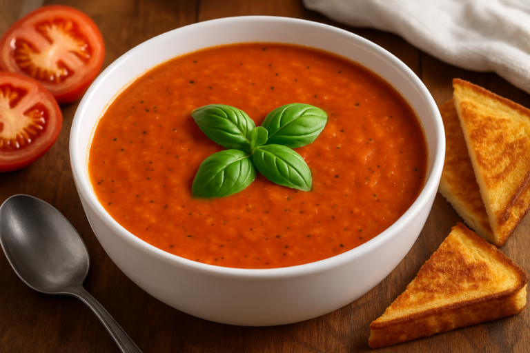 tomato soup with fresh tomatoes
